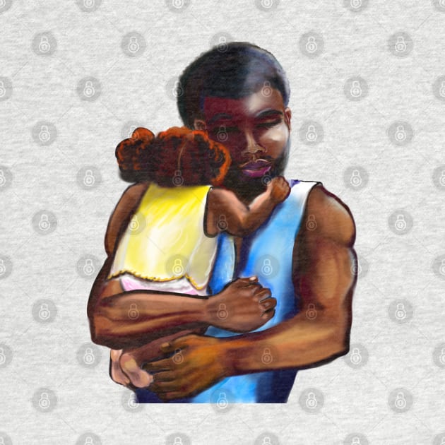 The best Father’s Day gifts 2022. Father and child - Super hero dad -  Strong muscular black man cradling a baby by Artonmytee